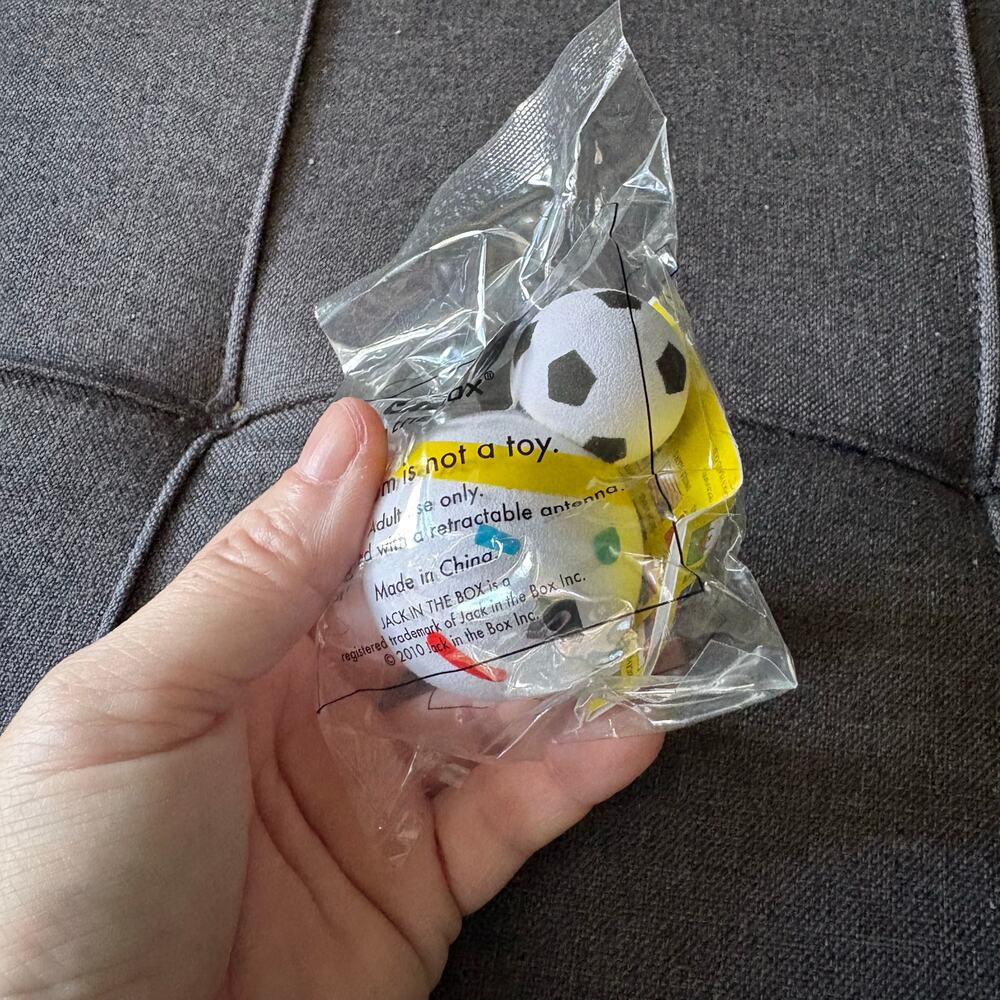Jack in the Box Soccer Head Antenna Topper NEW in Packaging - World Cup - 2010